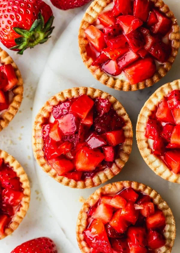 Quick Mini Strawberry Custard Tartlets cover
