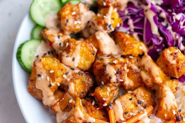 Bang Bang Tofu (Air Fryer or Pan Fried) cover