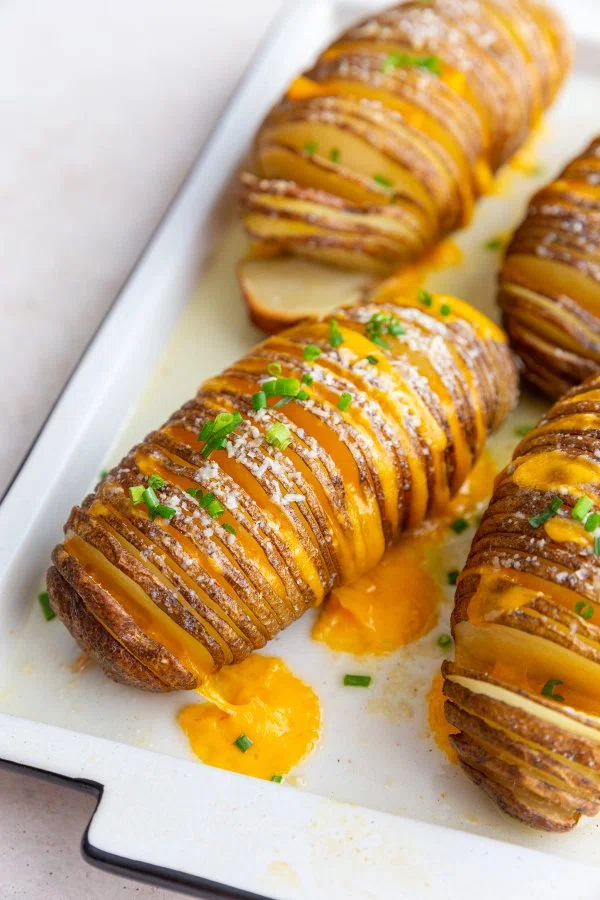 Cheesy Hasselback Potatoes cover
