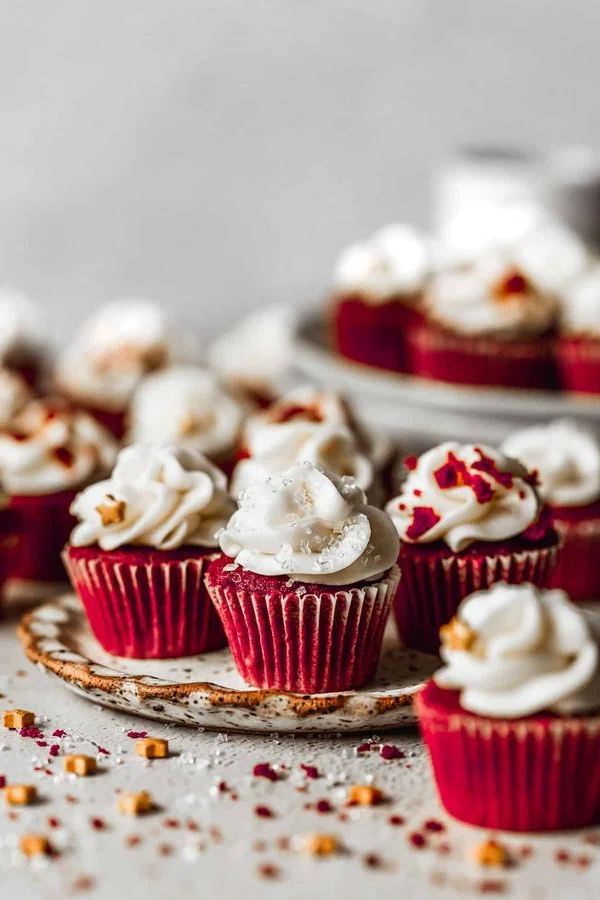 Mini Red Velvet Cupcakes with Cream Cheese Frosting cover