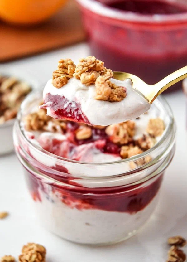 Cinnamon Orange Cranberry Yogurt Parfaits cover