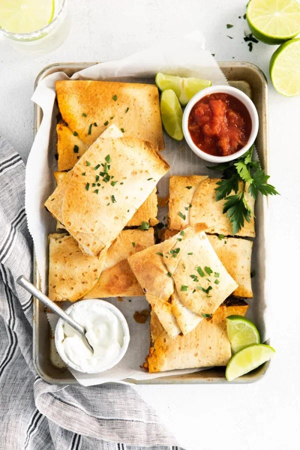 Vegetarian Sheet Pan Quesadillas cover