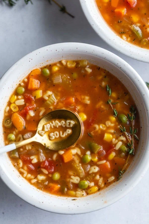 Homemade Alphabet Soup Recipe cover