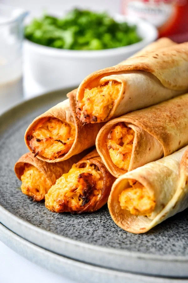 Air Fryer Buffalo Chicken Flautas cover