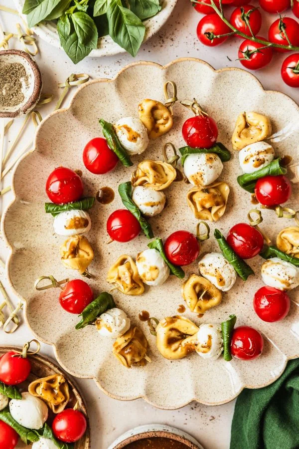 15-Minute Tortellini Caprese Skewers cover