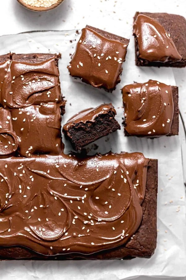 Frosted Tahini Brownies cover