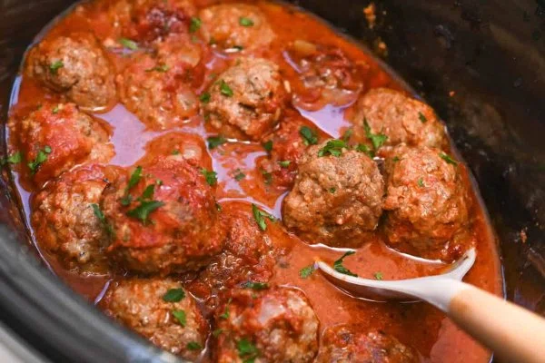 Crockpot Italian Sausage Meatballs cover