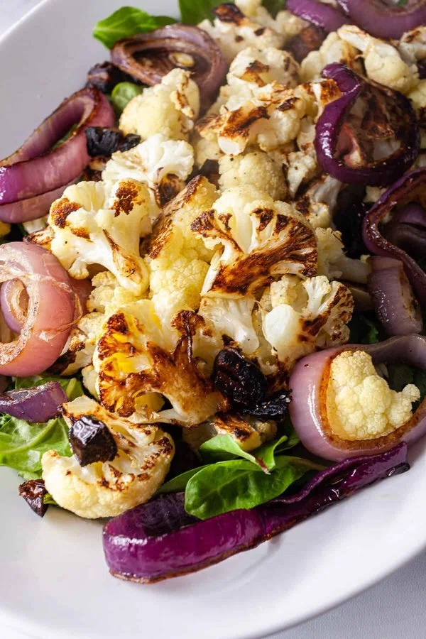 Roasted Cauliflower with Tahini and Dates cover