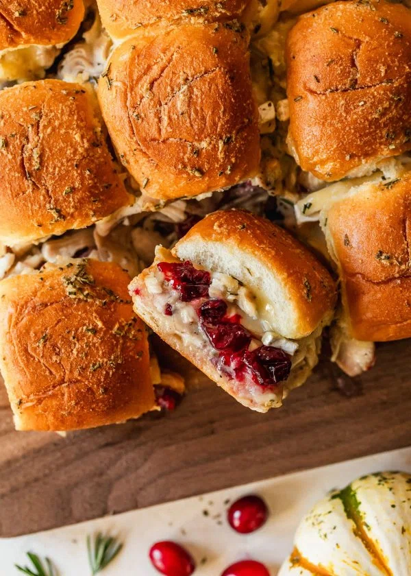 Leftover Turkey and Cranberry Sliders with Brie cover