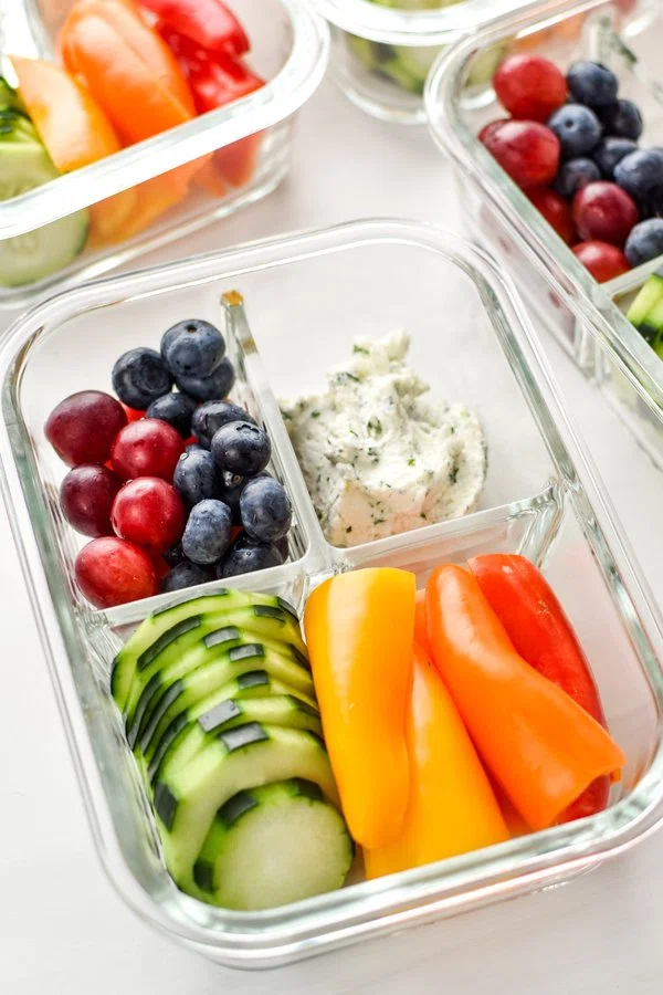 Herbed Goat Cheese Rainbow Snack Boxes cover