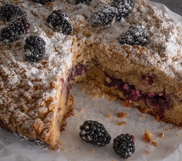 Bakery-Style Blackberry Coffee Cake with Brown Butter Streusel cover