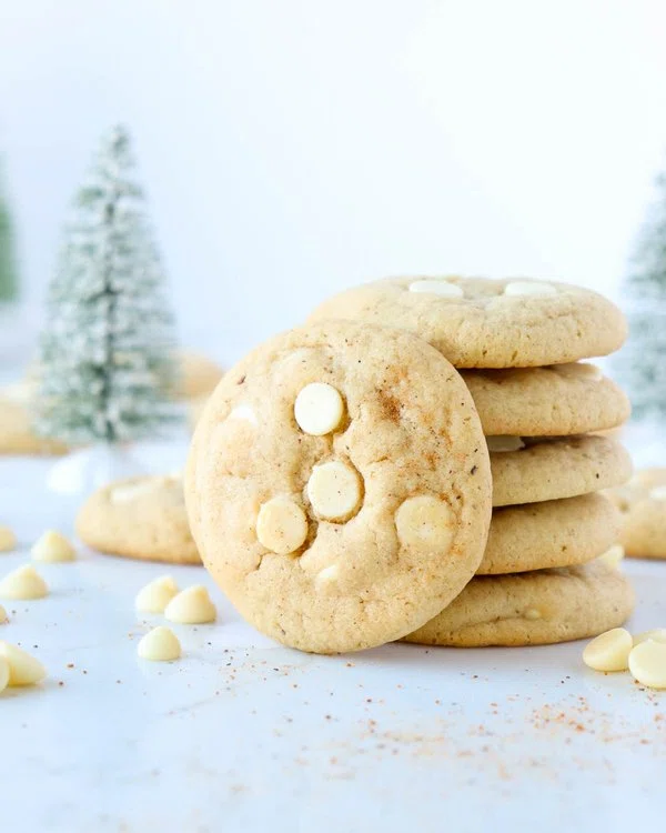 Eggnog White Chocolate Chip Cookies cover