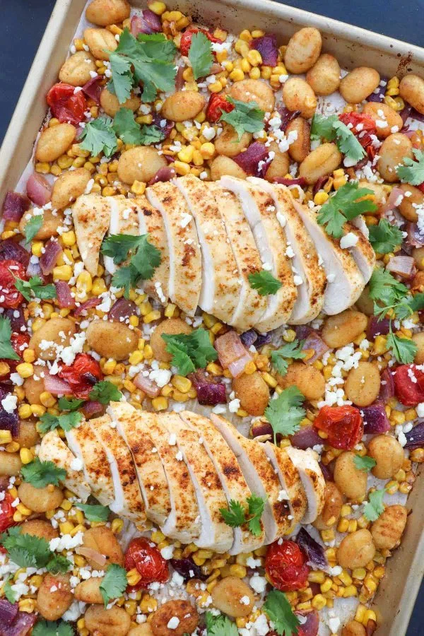 Sheet Pan Gnocchi with Chicken and Corn cover