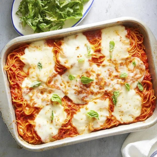 Four-Cheese Baked Spaghetti cover