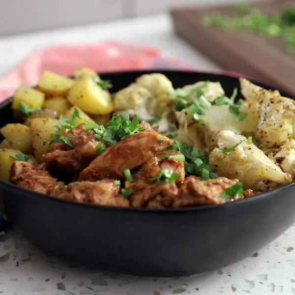 Sheet Pan Chicken Tikka Masala with Potatoes and Cauliflower cover