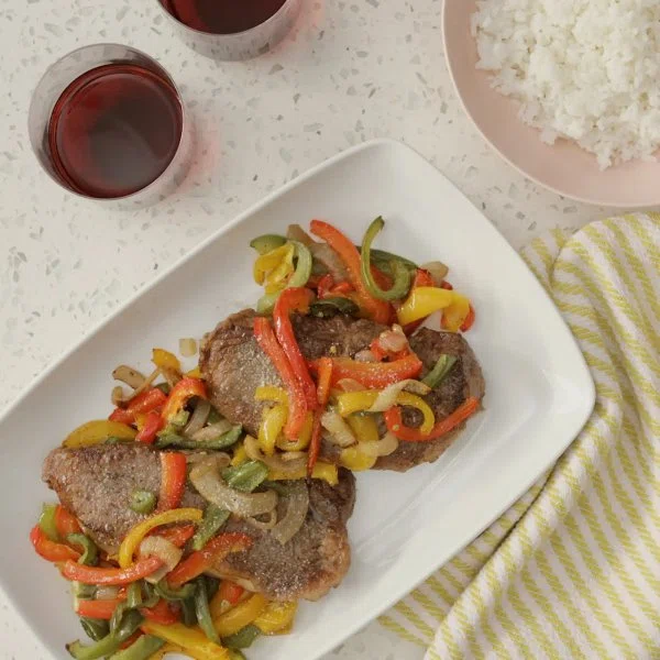 Oven-Roasted Bell Pepper Steak cover
