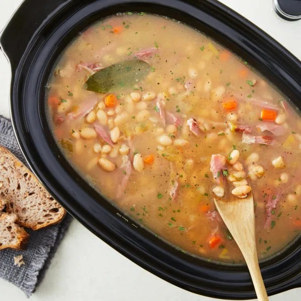 Slow Cooker Smoky Ham and White Bean Soup cover