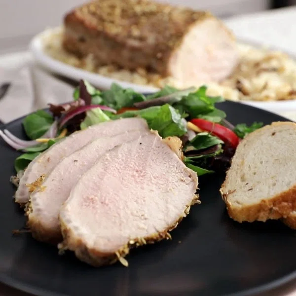 Roasted Pork Loin with Sauerkraut cover