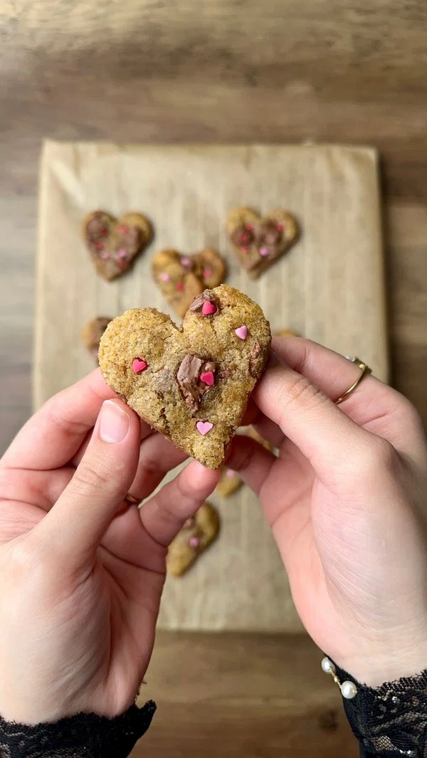 Heart-Shaped Brown Butter Chocolate Chip Cookies cover