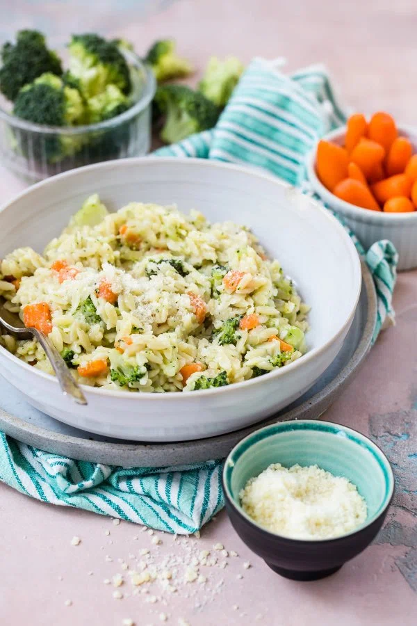 Carrot, Broccoli and Cheese Orzo cover
