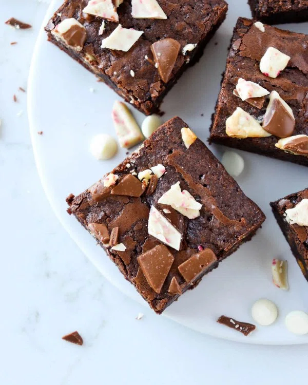 Peppermint Bark Fudge Brownies cover