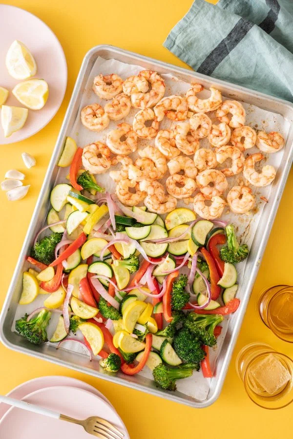 One Sheet Pan Shrimp and Vegetable Dinner cover
